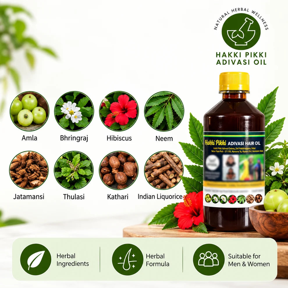 Hakki Pikki Adivasi Herbal Hair Oil