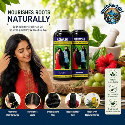 Adivasi hair oil original 250 ml, Original Aadivashi Hair Growth Oil 250 ML Ayurvedic Adiwasi Herbal Kesh tel with Natural Rosemary essential &amp; Biotin for Control Hairfall anti-dandruff Adiwasi Hair Oil Original Pack of 1 II Herbal Hair Oil