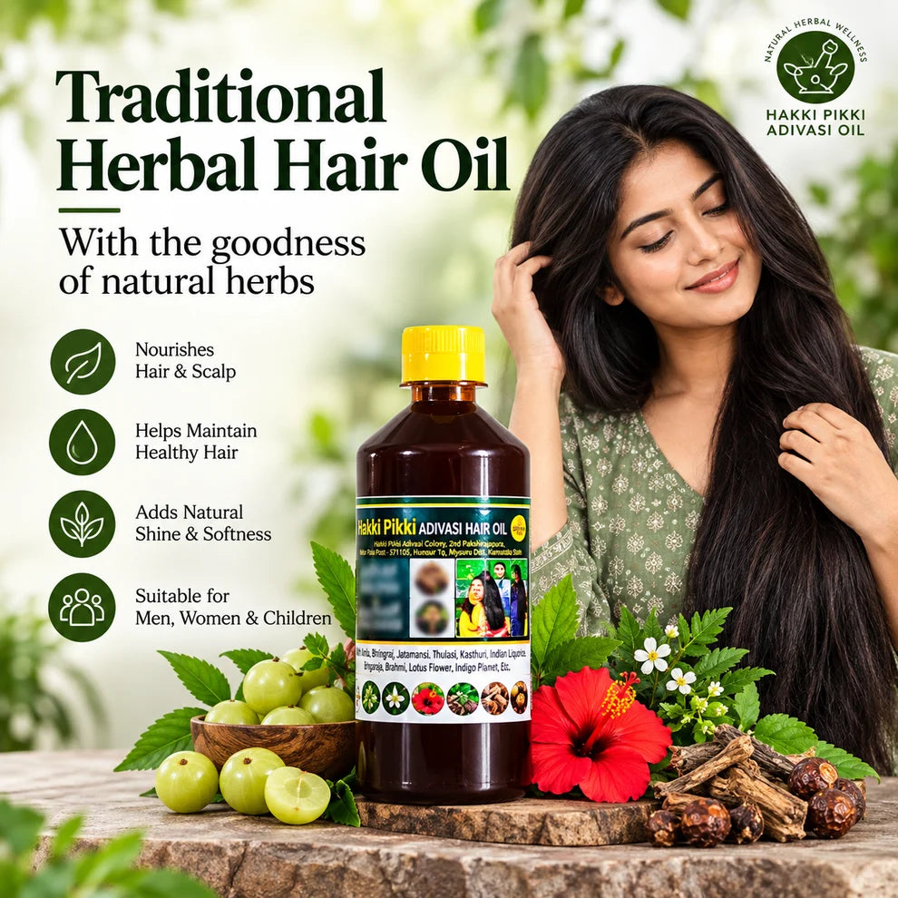Hakki Pikki Adivasi Herbal Hair Oil
