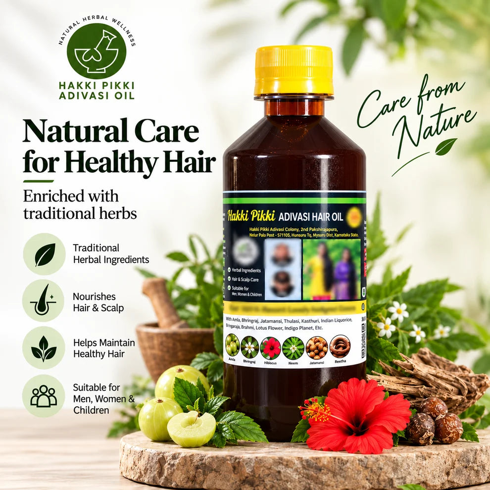 Hakki Pikki Adivasi Herbal Hair Oil